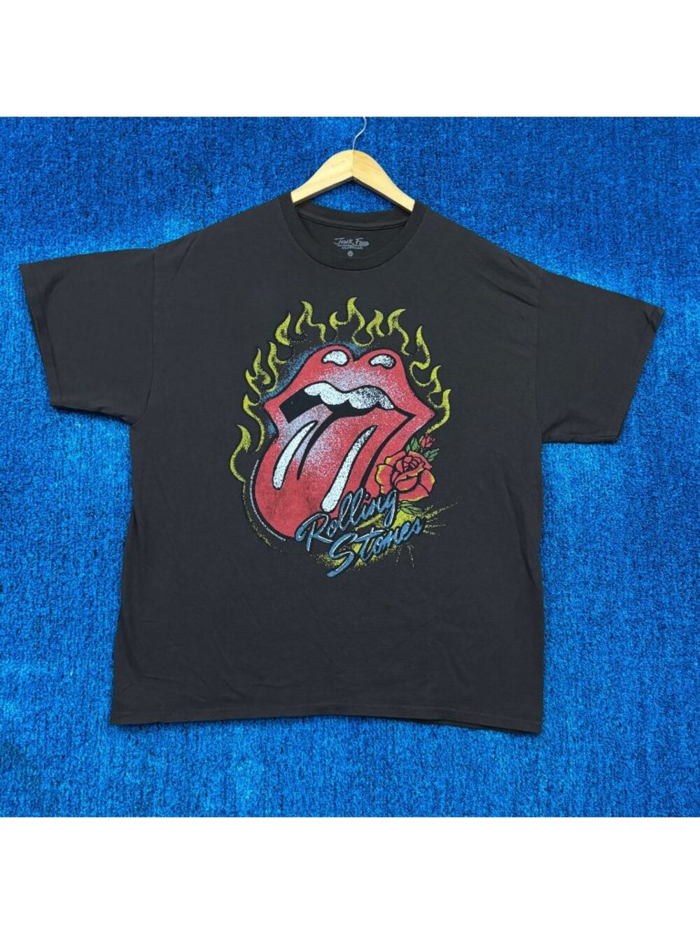 The Rolling Stones Lips Rock Brown T-Shirt Size Large